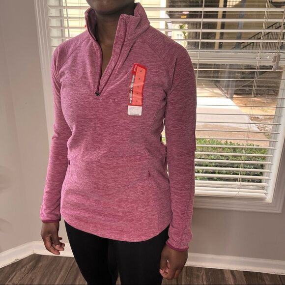 2/$30 BCG Red Plum Microfleece Pullover 1/4 zip Jacket - Picture 6 of 13